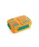 SmartMeal 3 Compartment Stainless Steel Insulated Lunch Box for Kids & Adults with Spoon 600 ml - Yellow.