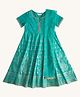 Akkriti by Pantaloons Half Sleeves Abstract Printed & Sequins Embellished Printed Dress With Dupatta - Turquoise