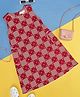 Akkriti by Pantaloons Cotton Flax Sleeveless Heart Printed & Checked Dress - Red