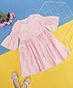 Akkriti by Pantaloons Bell Sleeves Polka Dots Printed Dress With Bag - Pink