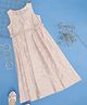 Akkriti by Pantaloons Sleeveless Abstract Foil Printed Dress With Belt - Light Pink