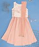 Akkriti by Pantaloons Viscose Rayon Sleeveless Floral Embroidered Lehenga Choli With Dupatta Set - Peach