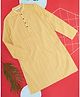 Indus Route by Pantaloons Cambric Full Sleeves Striped & Dots Printed Kurta - Yellow