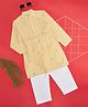 Indus Route by Pantaloons Full Sleeves Ethnic Motifs Embroidered Kurta Pyjama Set - Mustard