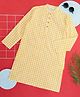Indus Route by Pantaloons Cambric Full Sleeves Abstract Printed Kurta - Mustard