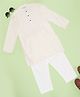 Indus Route by Pantaloons Full Sleeves Solid Kurta Pyjama Set - Beige