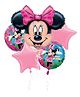 Funcart Minnie Mouse Birthday Foil Balloon Bouquet - 5 Pieces