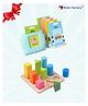 Brain Factory Learning Combo: Wooden Geometric Shape & Colour Sorter Peg Board + Double-Sided Talking Flash Cards  Fun Educational Toys for Kids 2 Years and Above