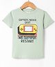 Lazy Bones Sinker Knit Half Sleeves T- Shirt with Gaming Theme Print - Light Blue