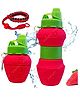 Elecart Strawberry Silicone Collapsible Water Bottle  700ml BPA-Free Food-Grade Expandable Leakproof Portable Bottle for Kids, Adults, Travel, Hiking, Gym, and Camping  Dishwasher Safe (Red)