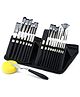 Elecart 19-Piece Professional Art Paint Brush Set with Foam Brush, Spatula & Portable Case  Premium Paint Brushes for Acrylic, Oil, Watercolor, Gouache, Ink | Artist Brush Kit for Canvas, Wood, Fabric