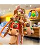 Elicart Super Cute Creative Funny Calm Down Peaceful Brown Capybara Keychain | 3D Animal Key Ring Pendant for Bags, Keys, and Gifts