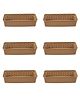 VONCASA Small Plastic Multipurpose Storage Basket ( Set Of 6, Solid Brown Colour)