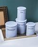 VONCASA Tea & Sugar Jar (Each 900 ml) +  Biscuits & Namkeen Jar (Each 1700 ml) - Light Blue, Set Of 4