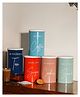 VONCASA Metal Tea, Sugar, Coffee, Cookie & Snack Jar - Set Of 5 & Each 900 ml