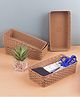 VONCASA Medium Plastic Multipurpose Storage Basket ( Set Of 4, Solid Beige Color)