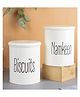 VONCASA Biscuits & Namkeen Set Of 2 ( White, Each 1700 ml )
