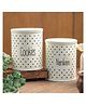 VONCASA Stylish Ivory Cookie & Namkeen Jar (Each 1400 ml)