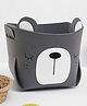 VONCASA Grey Canvas Basket Organizer With Handle | Grey