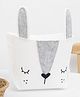 VONCASA White & Grey Canvas Basket Organizer With Handle
