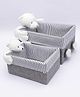 VONCASA Fabric Toy Basket, Grey, Paper & Fabric, Set of 2