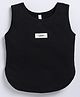 giniekids Cotton Sleeveless Love Text Patch Detailed Vest - Black