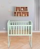 Mi Arcus Wooden Rocking Bassinet Cradle for Newborns - Swing Bed Cot Baby Furniture for Comfortable Sleep, Green