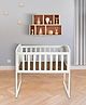 Mi Arcus Wooden Rocking Bassinet Cradle for Newborns - Swing Bed Cot Baby Furniture for Comfortable Sleep, White