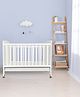 Mi Arcus Rubber Wood Cot & Junior Bed with 3-Level Adjustable Height, Cot Rail & Storage Drawer  White