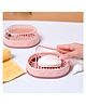 VONCASA Plastic Peach Soap Dish - Set Of 2