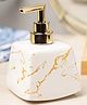 Voncasa White Ceramic Soap Dispenser - Stone Finish, Bath Accessories - 350 ml