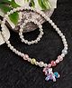 Jewelz Unicorn Pendant Designed Beaded Necklace & Bracelet Set - Multi Colour