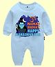 The Peppy Tend Mahashivratri Theme 100% Cotton Full Sleeves Om Namah Shivay Happy Mahashivratri Text Printed Romper - Blue