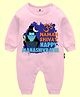The Peppy Tend Mahashivratri Theme 100% Cotton Full Sleeves Om Namah Shivay Happy Mahashivratri Text Printed Romper - Pink
