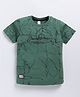 giniekids Cotton Half Sleeves Typography & Abstract Printed Tee - Green