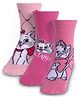 Cute Walk by Babyhug Knit Antibacterial Socks With Aristocats Marie Graphics Pack Of 3 - Pink