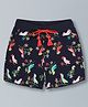 Plum Tree Cotton Birds Printed Shorts - Navy Blue