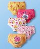 Doodle Poodle 100% Cotton Single Jersey Knit Bloomers With Floral & Heart Print Pack Of 5 - Multicolour