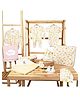 Mom's Home Organic Cotton Hospital Bag Gift Set For Kids |  10 Items | White & Yellow