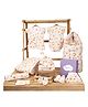 Mom's Home Organic Cotton Hospital Bag Gift Set For Kids  |9 Items | White & Peach