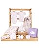 Mom's Home Organic Cotton Hospital Bag Gift Set for Kids  | 9 Items | White & Pink