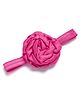 Bhoomi Collection Soft Rolled Rose Designed Headband - Dark Pink