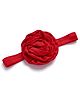 Bhoomi Collection Soft Rolled Rose Designed Headband - Red
