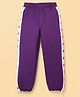 Honeyhap Premium 100% Cotton Looper Knit Full Length Lounge Pant With Bio Finish - Tillandsia Purple