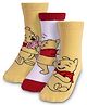 Cute Walk By Babyhug Knit Antibacterial Socks With Winnie The Pooh Graphics Pack Of 3 - Yellow & White