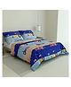 BHAIJI BEDSHEETS Glace Cotton Bed Sheet Double Bed With 2 Pillow Covers Kids Cartoon Prints - F1 Car Race