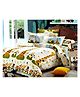 BHAIJI BEDSHEETS Glace Cotton Bed Sheet Double Bed With 2 Pillow Covers Kids Cartoon Prints - Yellow Giraffe