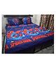 BHAIJI BEDSHEETS Glace Cotton Bed Sheet Double Bed With 2 Pillow Covers Kids Cartoon Prints - SpiderMan