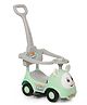 Funride Ride On Push Car Rabbit 3 in 1 Rider with Removable Parental Handle Musical Push Car with Lights and Utility Storage Toy Box - Green