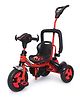 FunRide Kids Tricycle Panther 2 in 1 Plug and Play Baby Trike with Music and Lights and Removable Parental Control Handle for Boys and Girls - Red